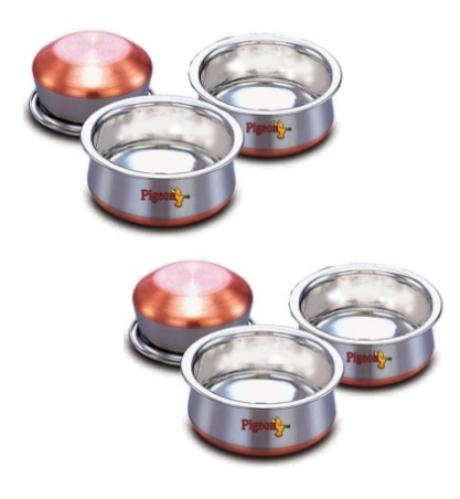 India Desire : Buy Pigeon 3pcs Lite Baby Handi Set Copper Bottom And Get 1 Free At Rs 339 From Snapdeal